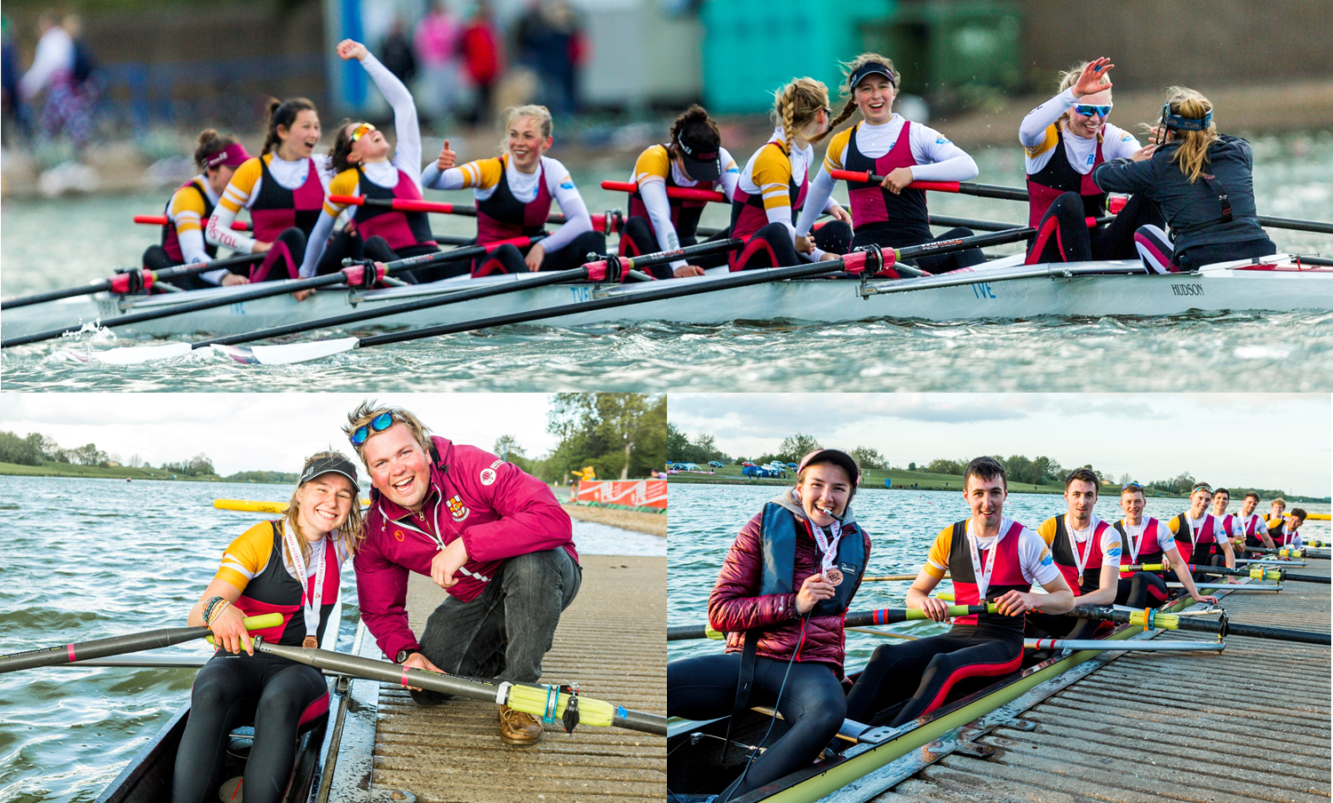 All smiles for Saturday's medalling crews.